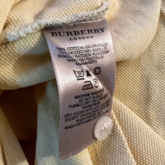 Burberry Polo Mellow Yellow Size XL - Picture 4 of 4